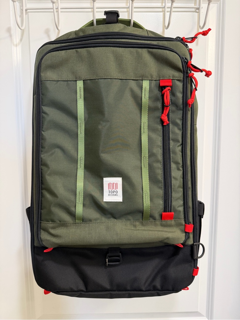 Topo Designs Global Travel Bag 40L Olive Convertible Travel Backpack NWOT